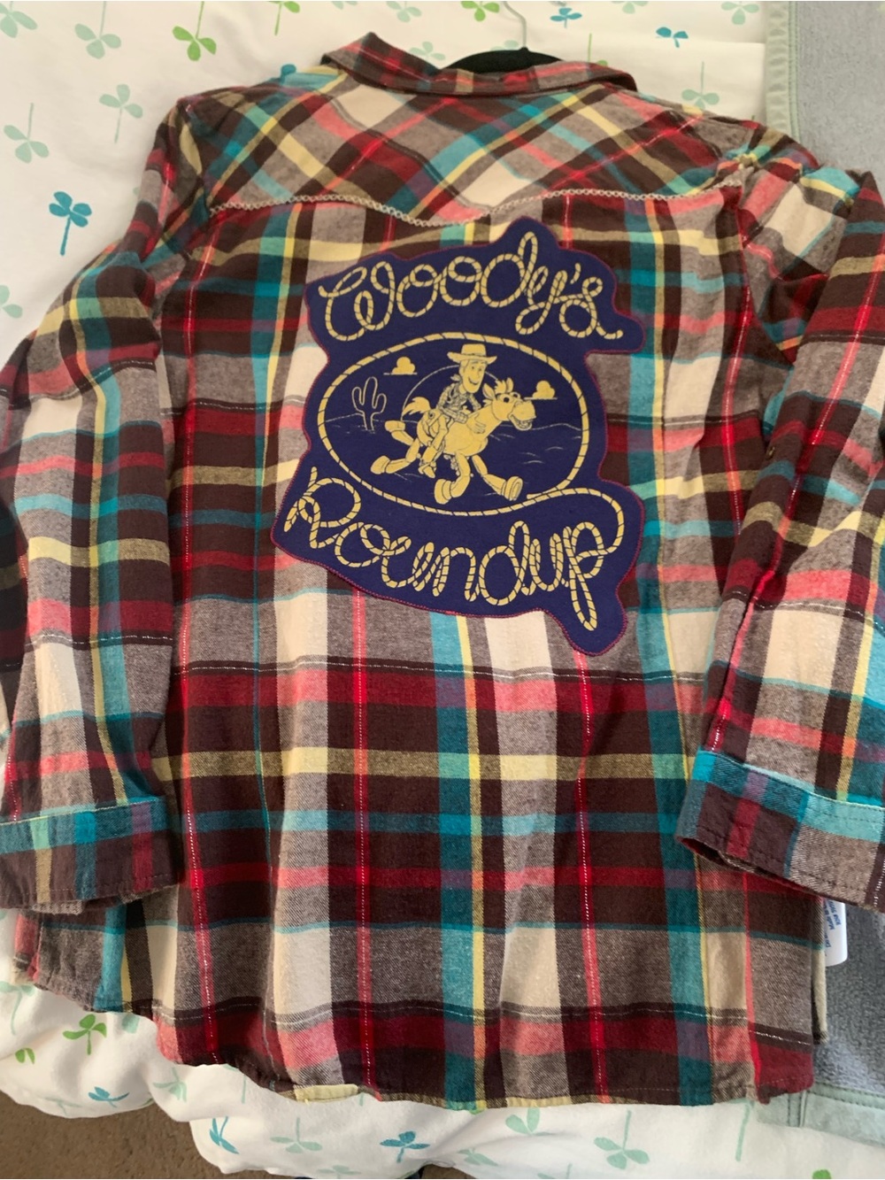 Repurposed Western Shirt w/Woody Patch